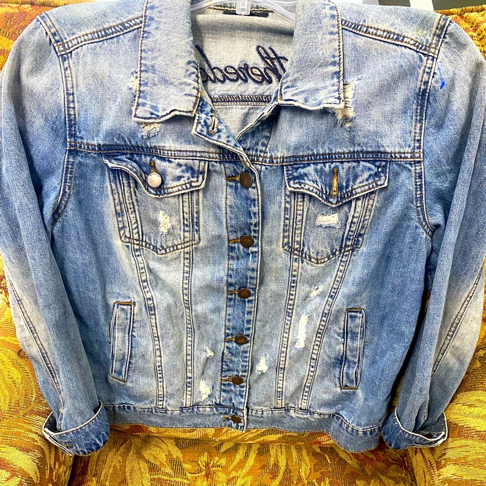 Denim distressed jacket - Picture 2 of 2